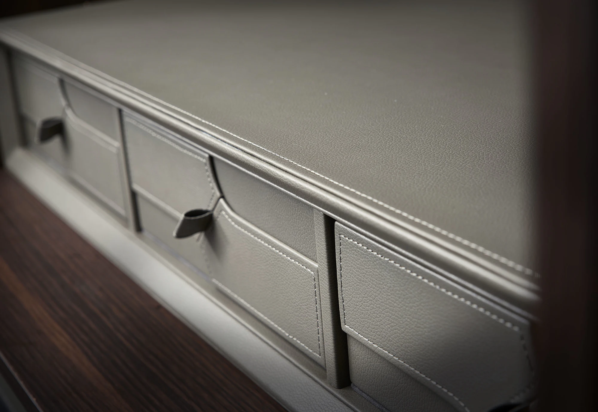 Triple Leather Drawer